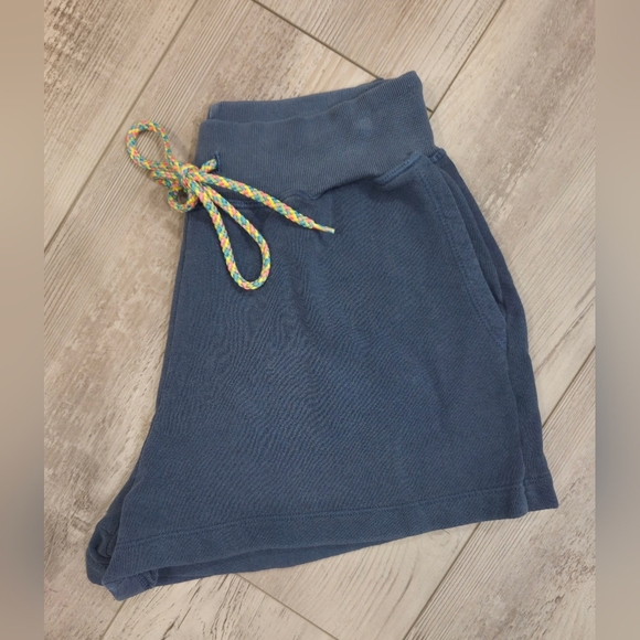 Sundry By "Anthropologie" Blue Athletic Shorts with Rainbow Drawstring - Picture 8 of 8
